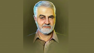 نقاشی چهره شهید سردار دل ها حاج قاسم سلیمانی