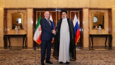 پوتین پس از ورود به تهران با رئیس جمهور دیدار کرد