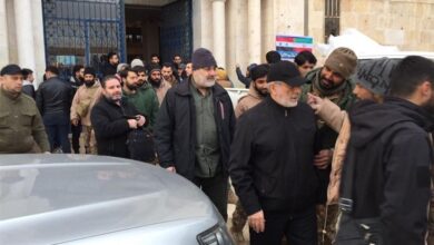 حضور سردار قاآنی در حلب برای کمک به زلزله‌زدگان سوریه