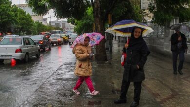 بارش باران در جاده‌های 14 استان کشور/ یکطرفه شدن جاده چالوس از ظهر امروز
