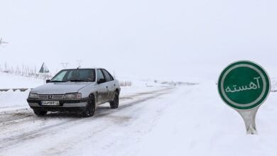 بارش سنگین برف در آزادراه تهران-شمال/ از سفرهای غیرضروری پرهیز کنید