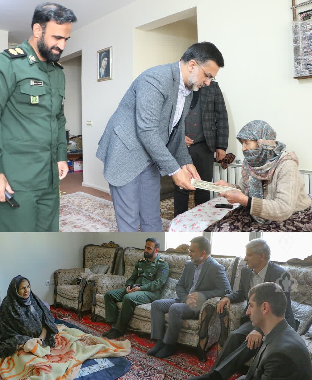 دیدار مديرعامل شرکت عمران و فرمانده سپاه پرند با مادران شهدا